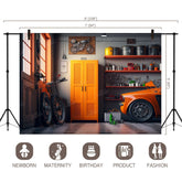 LB0707 Vintage Garage Backdrop